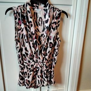 BAR III Animal Print Tops Sleeveless